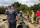 O corpo de Vanessa Aparecida Mayer foi localizado pelo Corpo de Bombeiros, na manhã desta terça-feira
