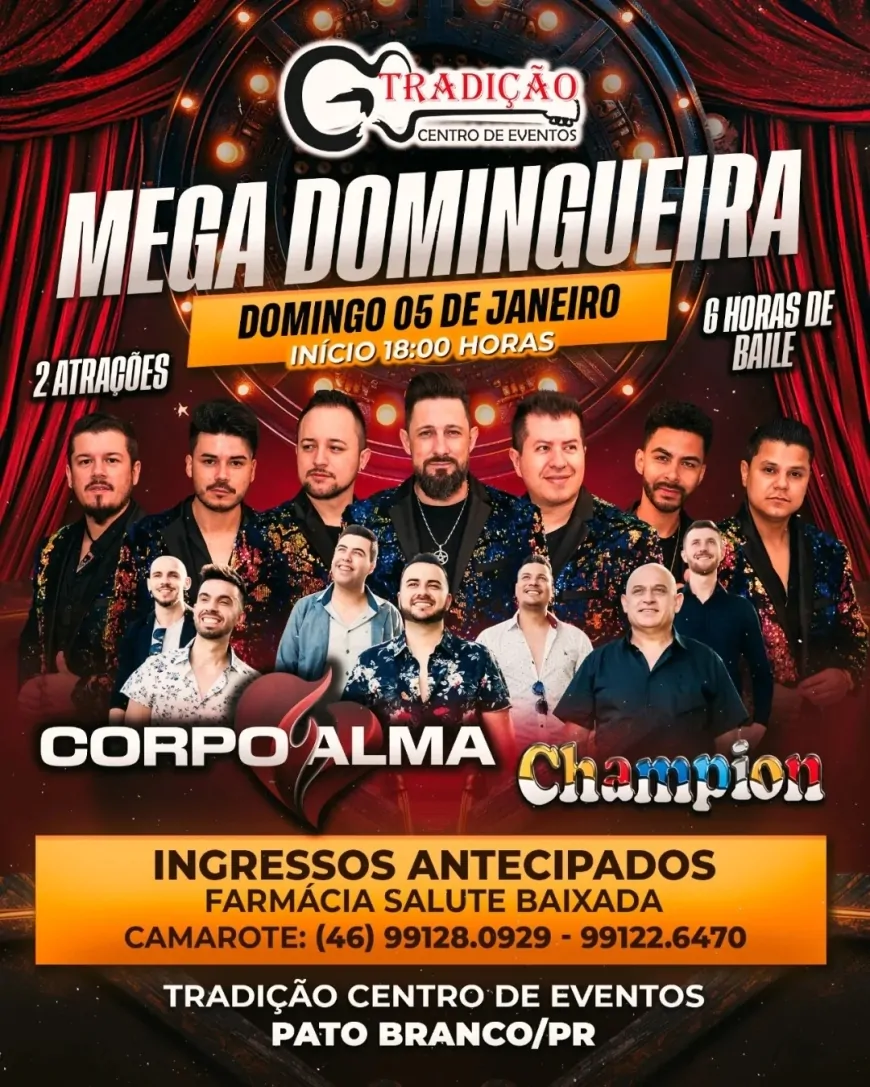 Domingueira no Tradição com Corpo e Alma e Banda Champion