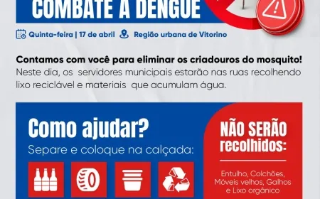 Vem aí, mais um Mutirão de combate aos criadouros do mosquito da Dengue!