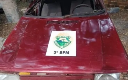 Ladrão em fuga bate e destrói veículo furtado