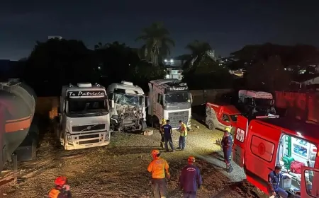 JOVEM MORRE APÓS CAMINHÃO CAIR DURANTE MANUTENÇÃO EM SC